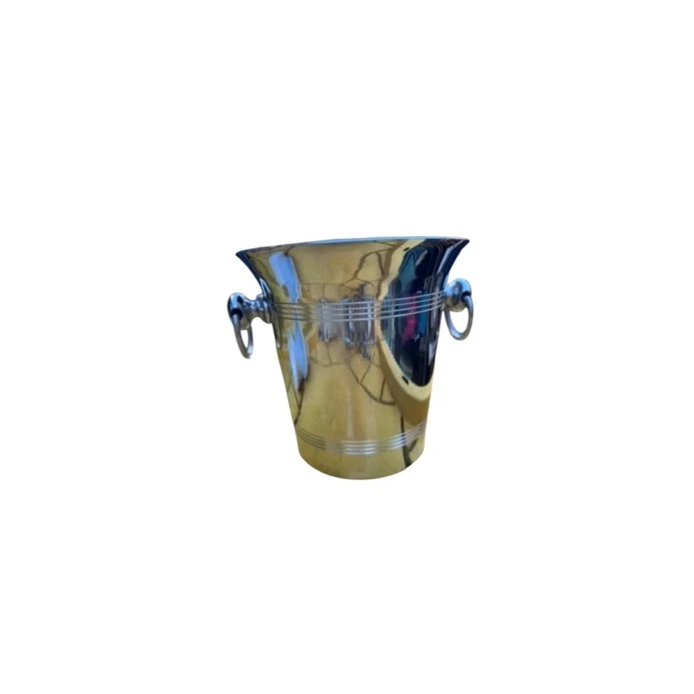 Vintage Mid-Century‎ Metal Champagne Ice Wine Cooler Bucket Argit Made In France
